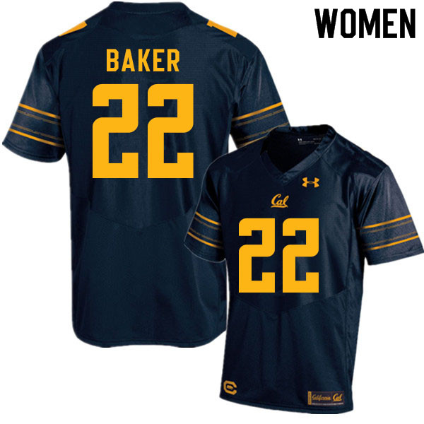 Women #22 Justin Baker Cal Bears College Football Jerseys Sale-Navy - Click Image to Close
